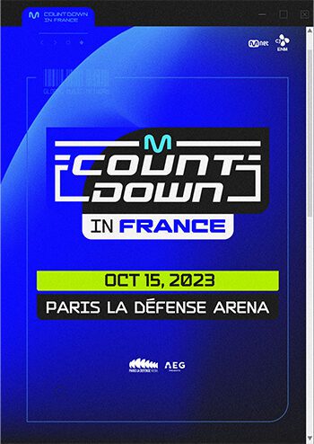 affiche mcountdown in france k-pop 15 octobre 2023
