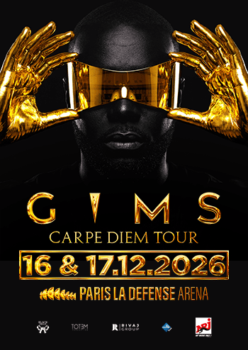 Affiche Gims Carpe Diem Tour les 16 et 17 décembre 2026 à Paris La Défense Arena
