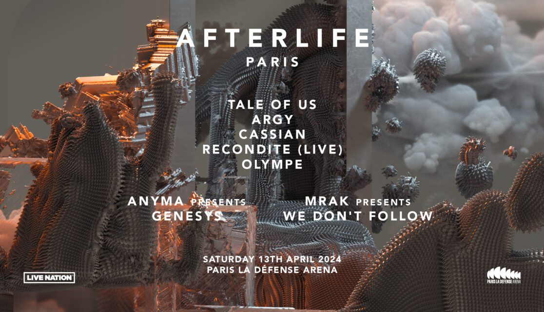 Affiche de l'Afterlife le 13 avril 2024 à Paris La Défense Arena