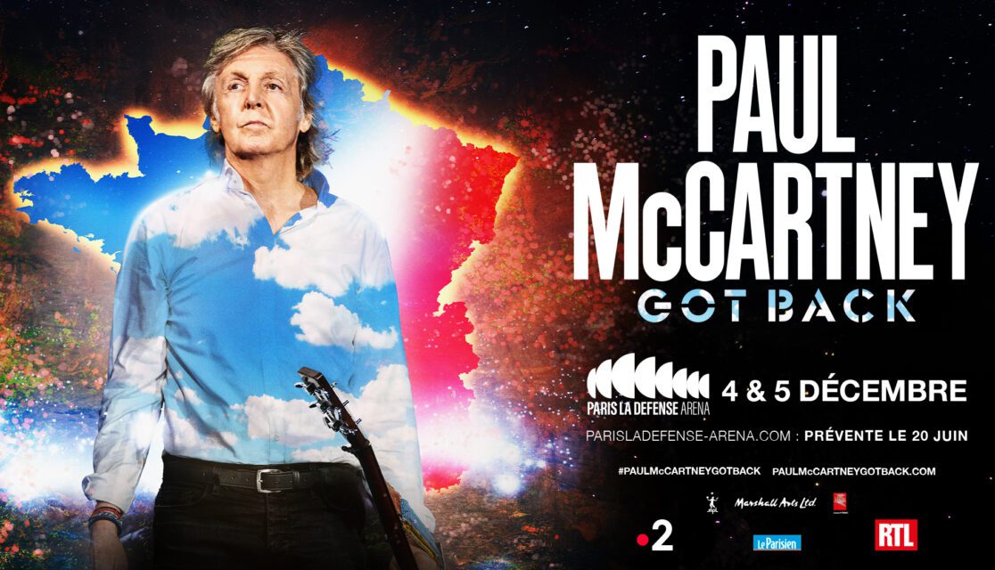 Affiche du concert de Paul McCartney les 4 et 5 décembre 2024 à Paris La Défense Arena