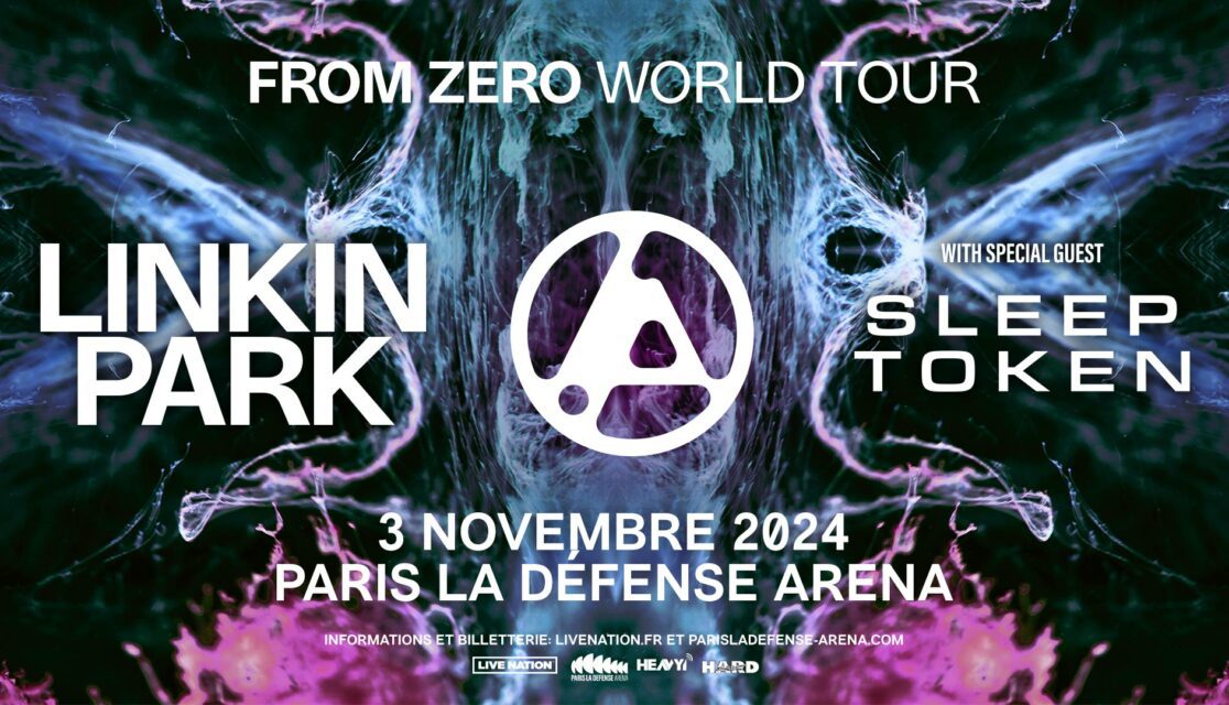 Affiche du concert de Linkin Park le 3 novembre 2025 à Paris La Défense Arena