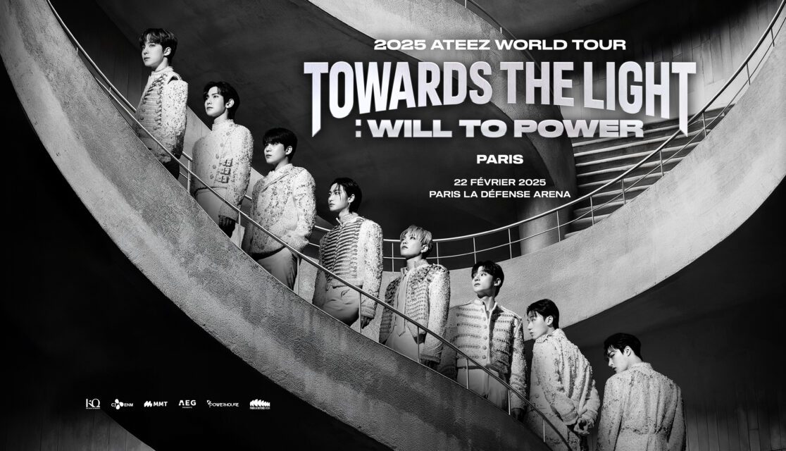 Affiche du concert d'Ateez le 22 février 2025 à Paris La Défense Arena