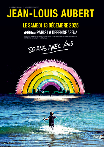 Affiche du concert de Jean-Louis Aubert le 13 décembre 2025 à Paris La Défense Arena