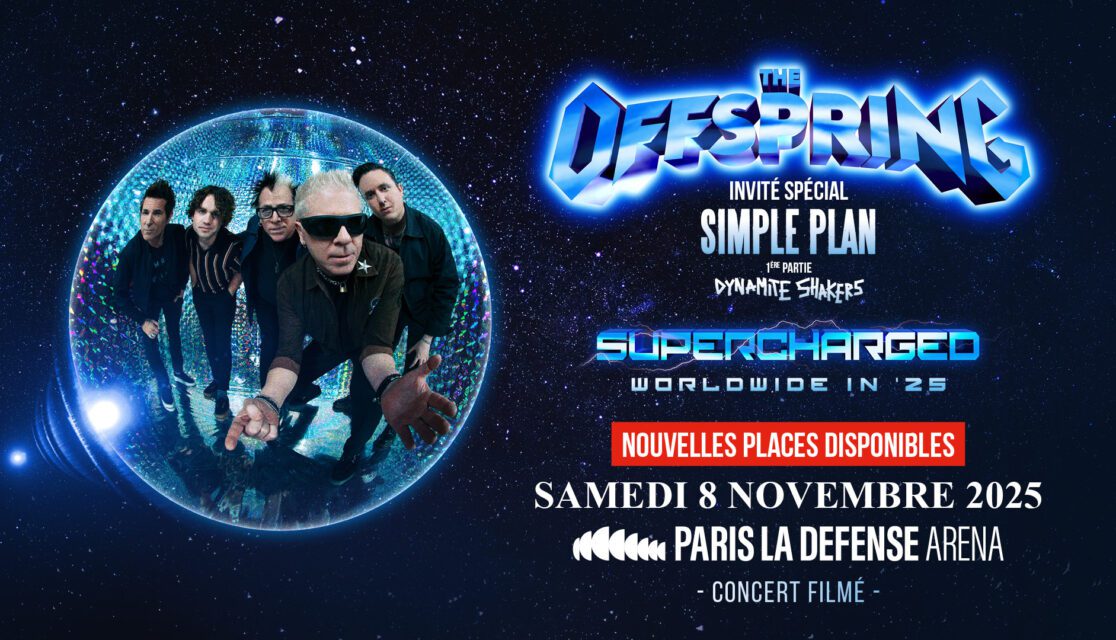 Affiche du concert de The Offspring le 8 novembre à Paris La Défense Arena