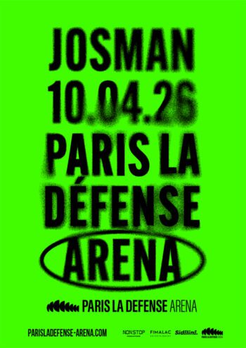 Affiche du concert de Josman le 10 avril 2026 à Paris La Défense Arena