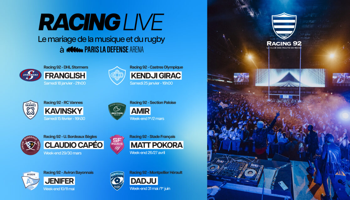 Affiche de programmation Racing Live saison 2024-2025