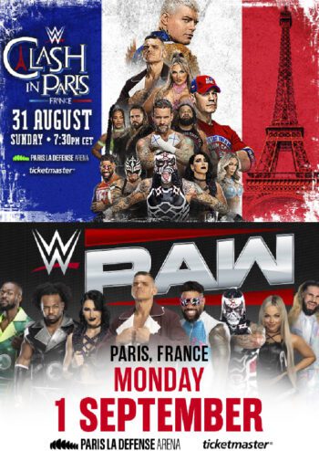 affiche clash in paris and monday night raw 350x494