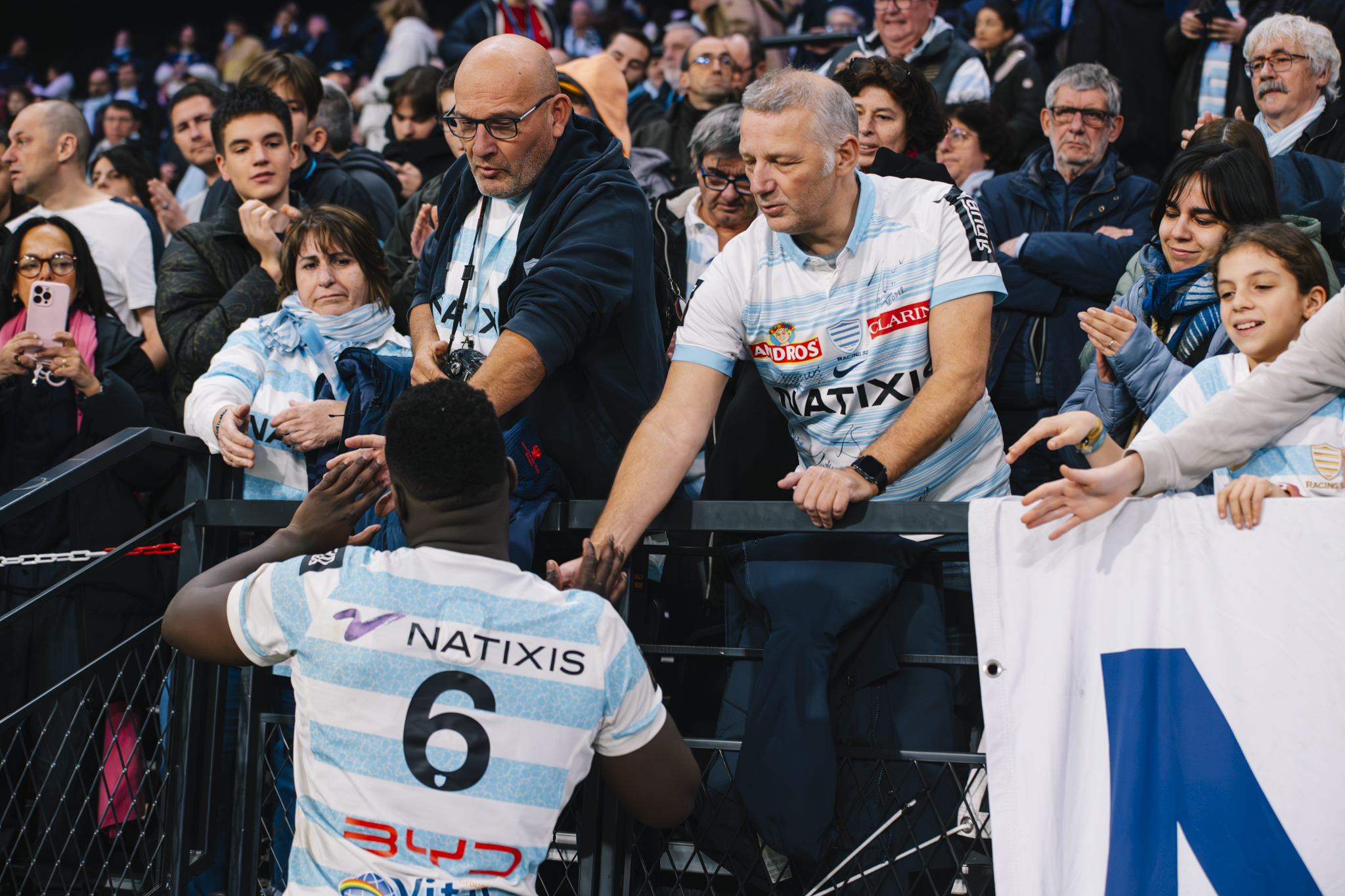 Photo du public match Racing 92 à Paris La Défense Arena