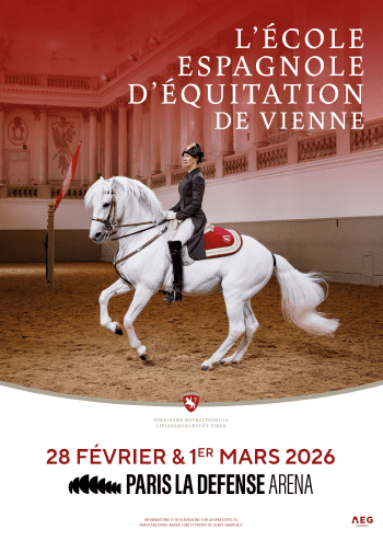 Affiche billetterie école espagnole d’équitation de Vienne les 28 février et 1er mars 2026