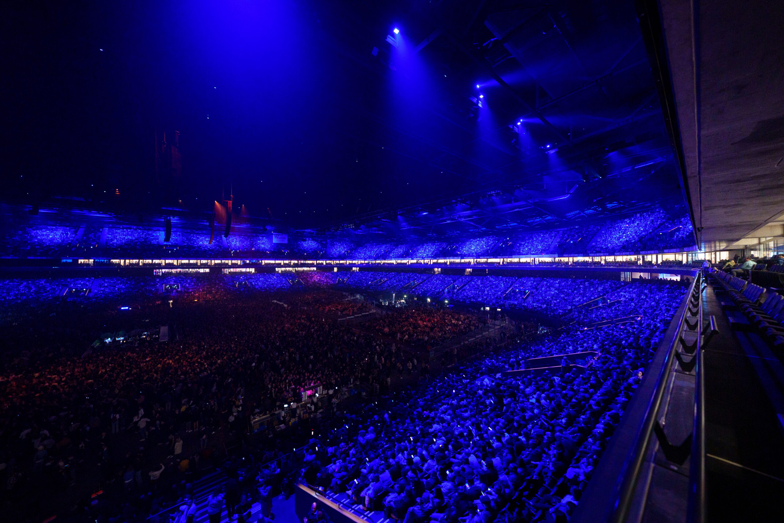 Vue salle depuis les loges de Paris La Défense Arena