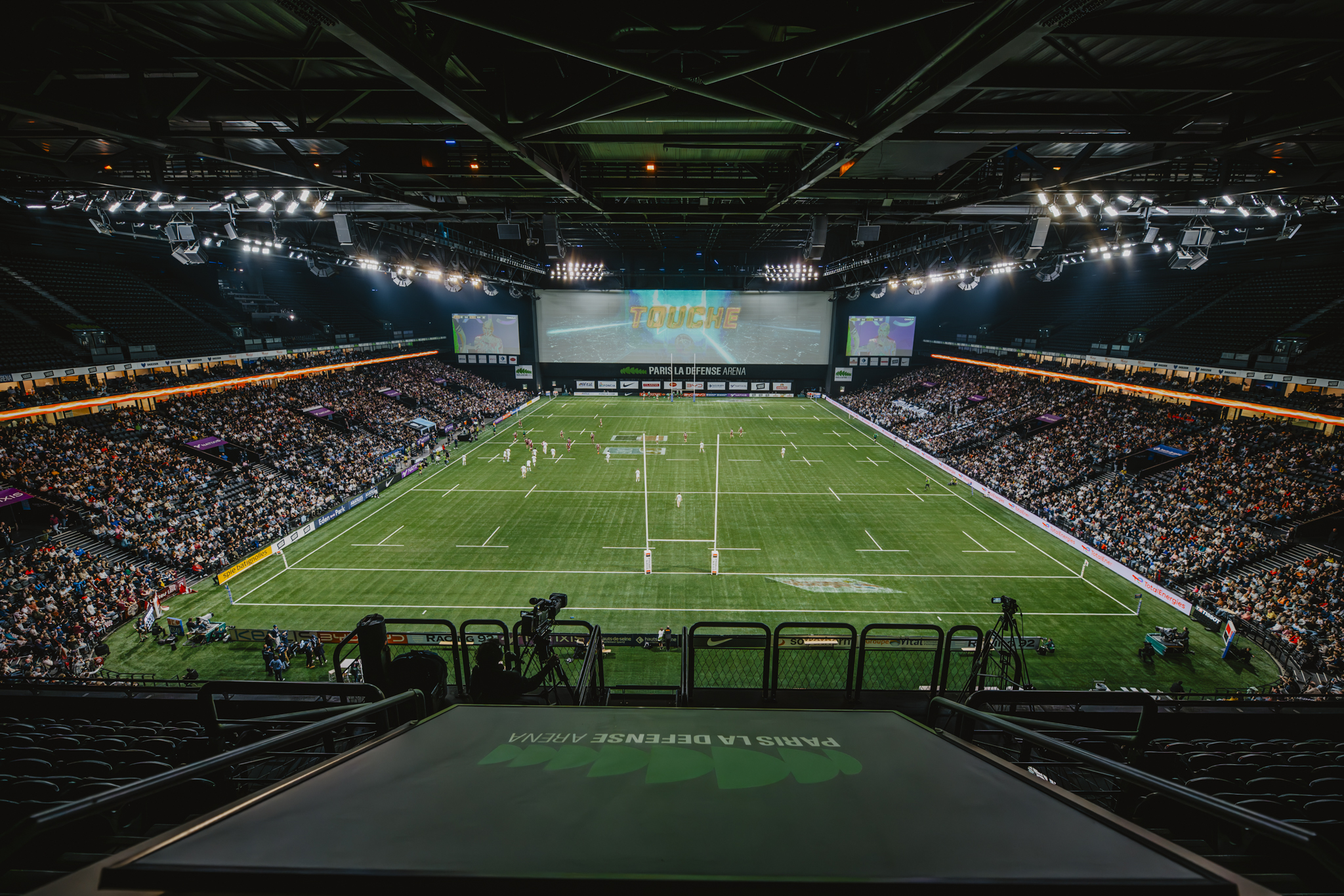 vue sur le mur nord a paris la defense arena config rugby racing 92 UBB
