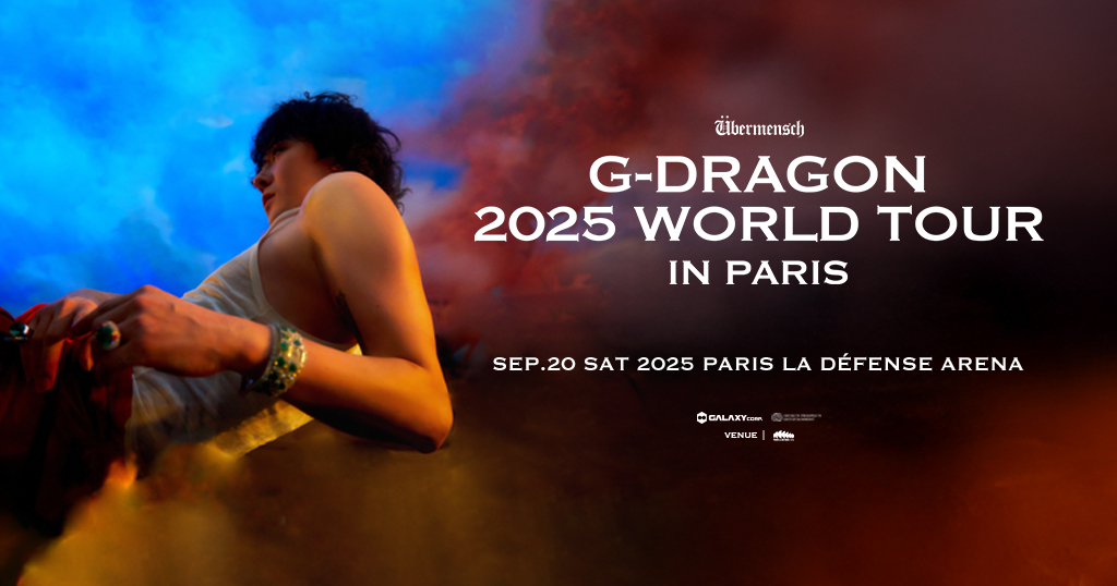 Affiche du concert de G-DRAGON à Paris La Défense Arena le 20 septembre 2025