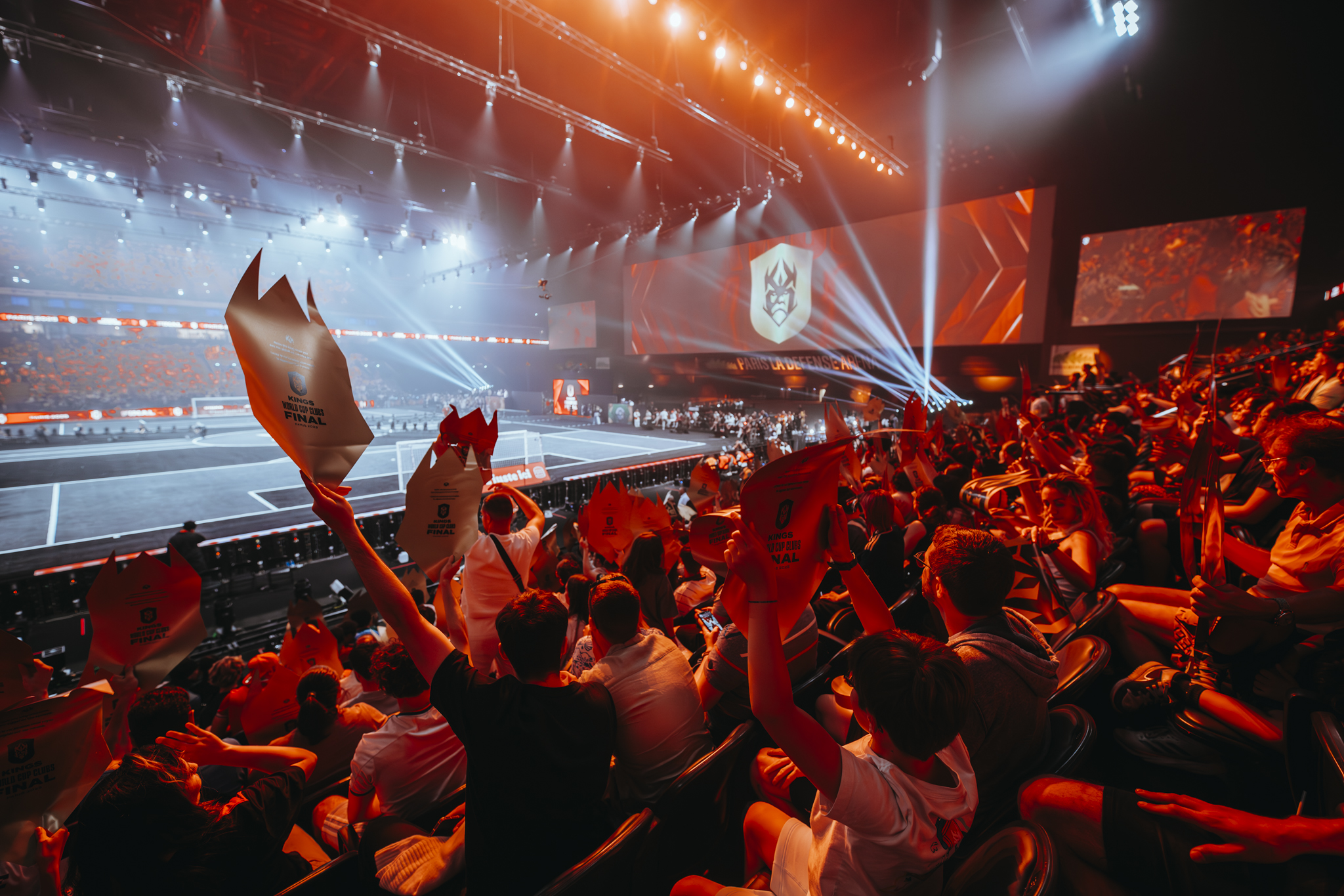 Gradin supporters vue terrain