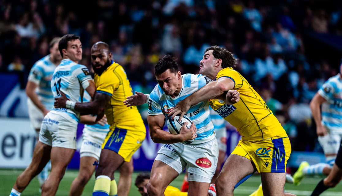 Joueurs du Racing 92 lors du match Racing 92 vs ASM Clermont le 27 septembre 2025