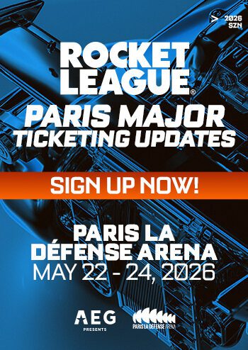 Affiche Rocket League Paris Major du 22 au 24 mai 2026 à Paris La Défense Arena