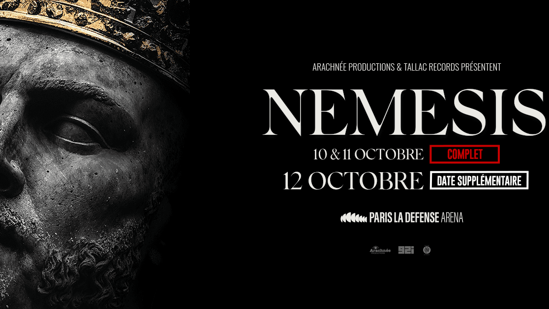 Affiche du concert de Booba les 10,11 & 12 octobre 2025 à Paris La Défense Arena