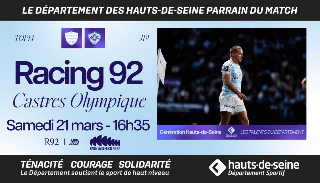 Affiche match Racing 92 vs Castres Olympique