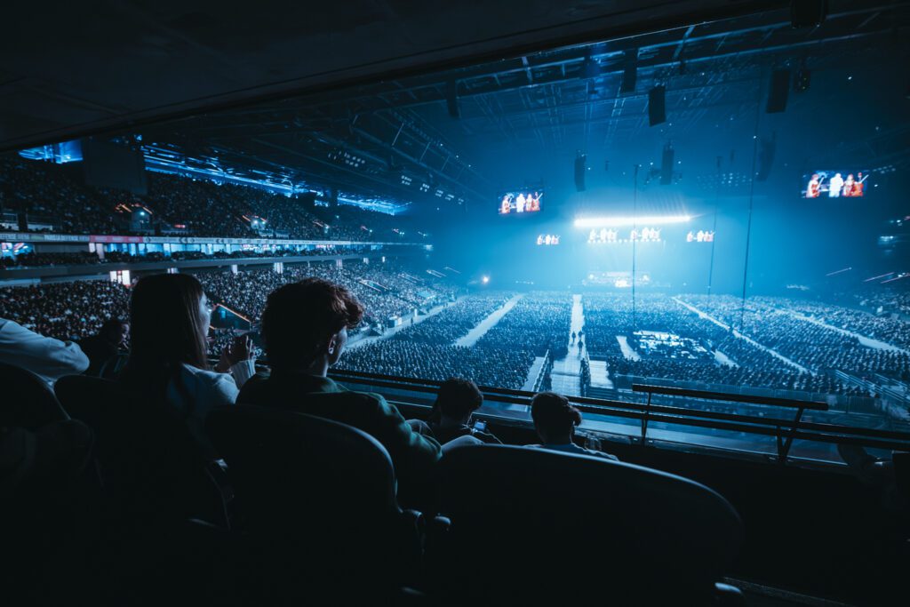 Vue depuis les loges à Paris La Défense Arena