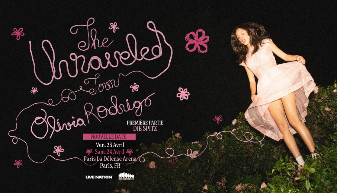 Affiche concert Olivia Rodrigo les 23 et 24 avril 2027 à Paris La Défense Arena